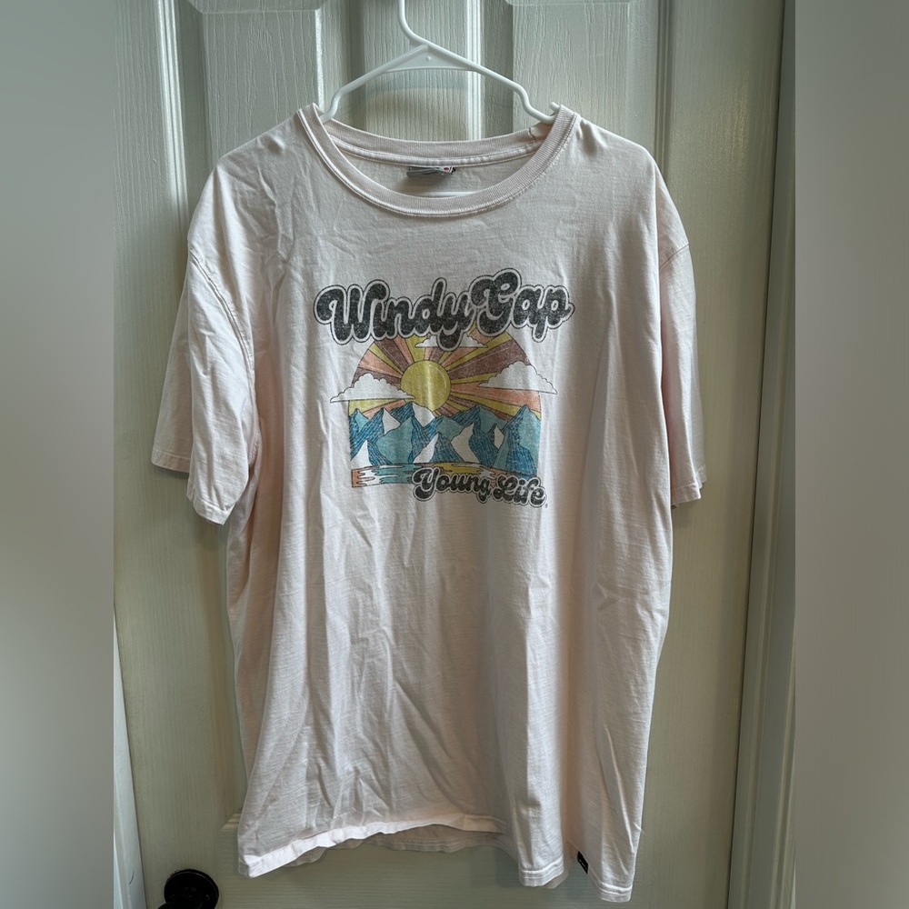 Light pink Younglife Windy Gap T-shirt